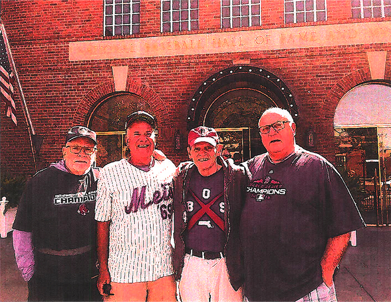 Dr. Michael Campana with lifelong friends from Maplewood Caddy Camp days at baseball game